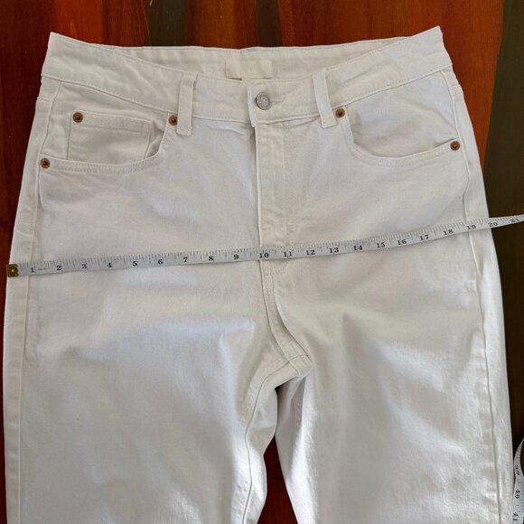 H&M Slim Fit Stretch High Waisted Ankle Mom Denim Relaxed Basic Size 12 Jeans - Picture 5 of 7